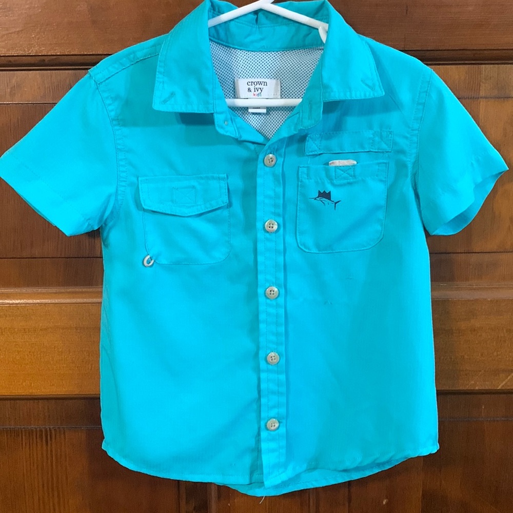 Crown & Ivy Toddler Fishing Shirt